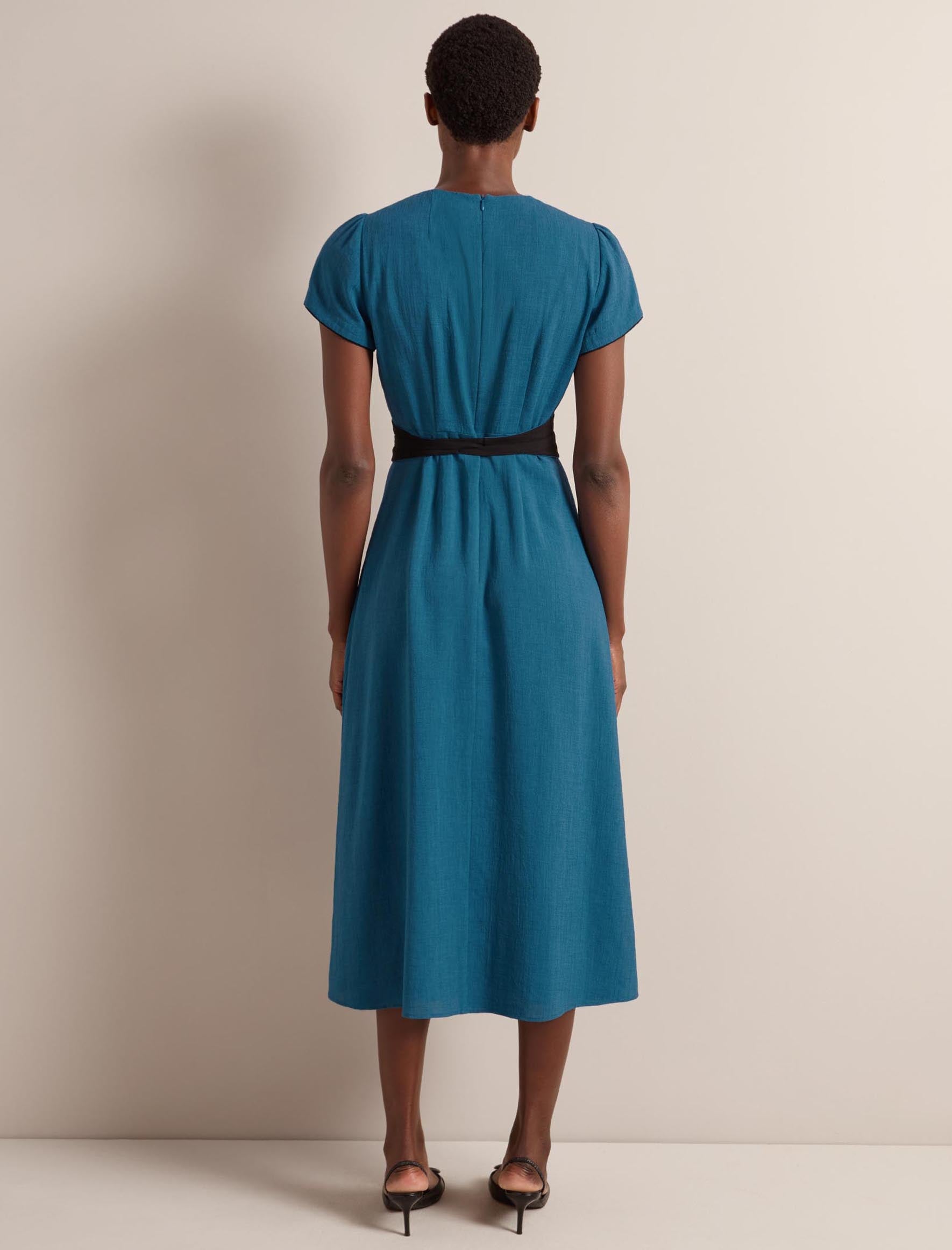 Rosie Techni Voile Maxi Dress - Azure Blue - Image 12