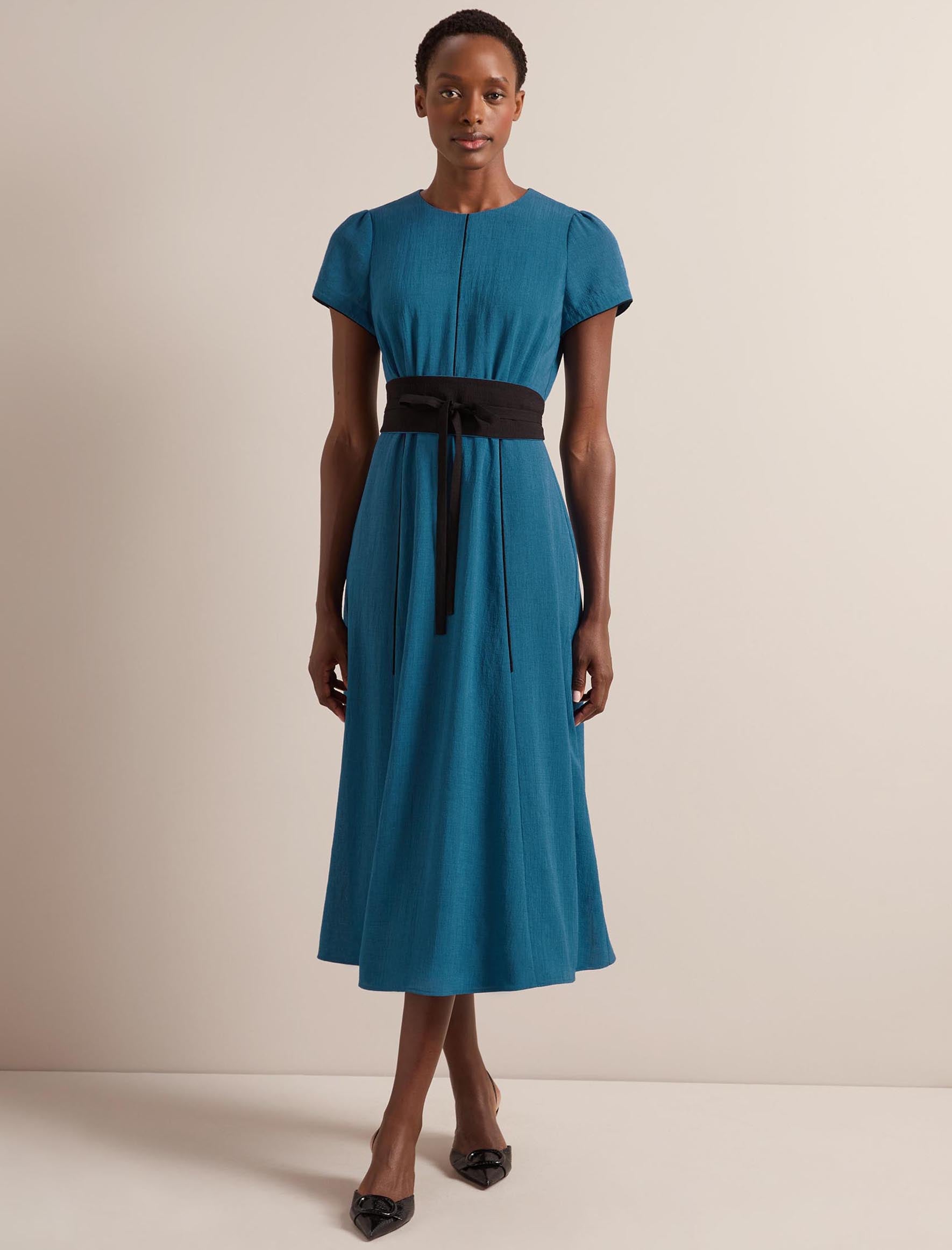 Rosie Techni Voile Maxi Dress - Azure Blue - Image 6