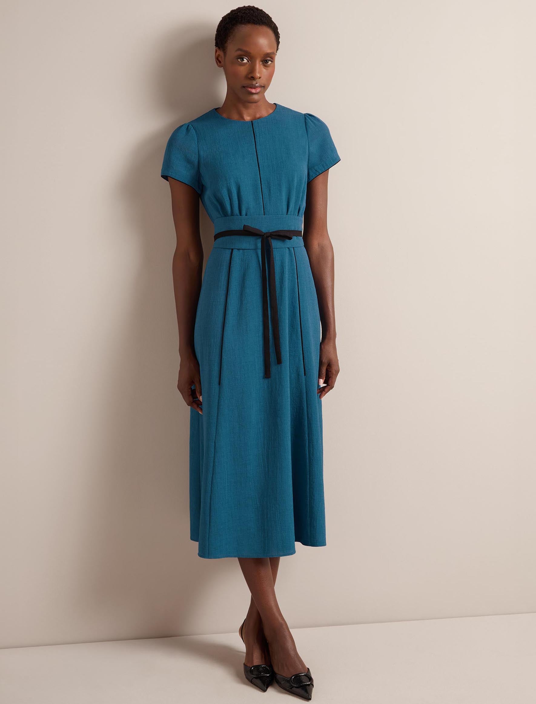 Rosie Techni Voile Maxi Dress - Azure Blue - Image 4